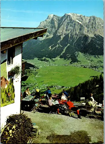 4190 - Tirol , Lermoos , Blick von der Wolfratshauser Hütte auf Zugspitze - nicht gelaufen
