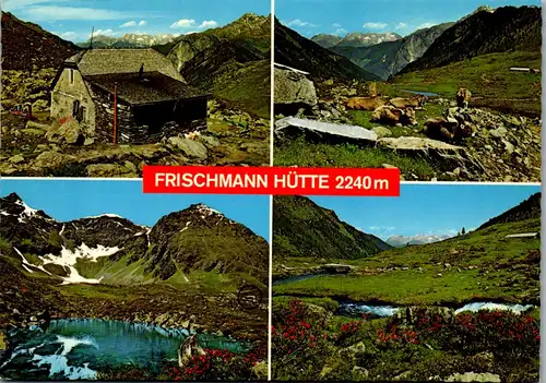 4204 - Tirol , Frischmann Hütte mit Zugspitzmassiv , Fundusalm , Hairlacher Seekopf , Grieskogel , Fundusfeiler , Hairlacher See - nicht gelaufen