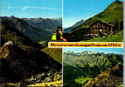 4224 - Tirol , Brunnenkogelhaus , Brunnenbergalm , Blick in das Ötztal - nicht gelaufen
