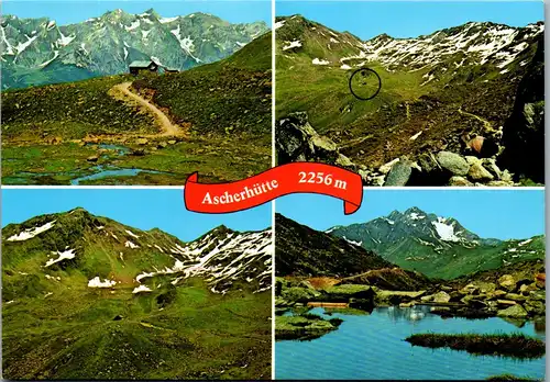 4242 - Tirol , Ascherhütte mit Paseiergruppe und Hohem Riffler bei SEE im Paznauntal - nicht gelaufen