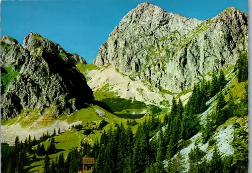 4254 - Tirol , Tannheimer Hütte mit Rote Flüh , Gimpel - nicht gelaufen