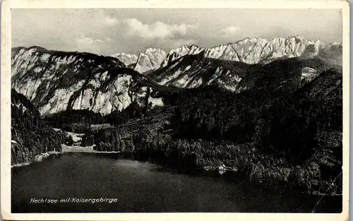 4284 - Tirol , Hechtsee mit Kaisergebirge - gelaufen 1942