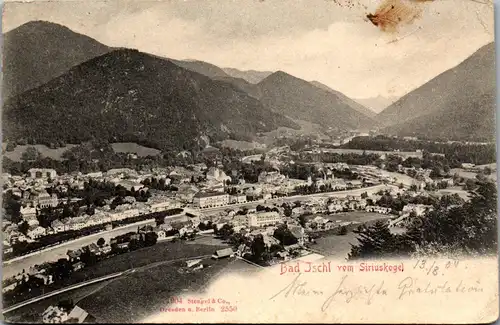 4290 - Bad Ischl vom Siriuskogel - gelaufen 1904