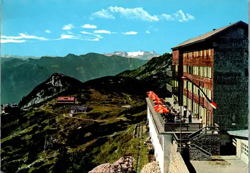 4307 - Ebensee , Berghotel am Feuerkogel mit Blick gegen Dachstein - nicht gelaufen