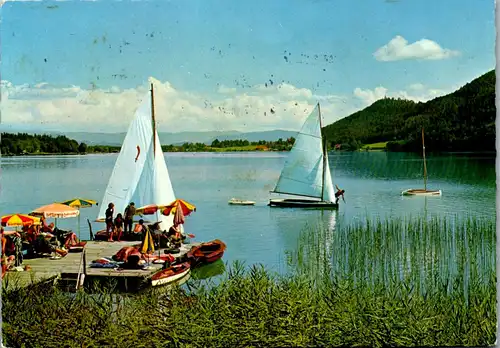 4383 - Klopeiner See , Segelboot - gelaufen 1967