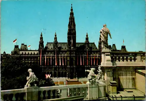 4389 - Rathaus Blick vom Burgtheater - gelaufen 1976