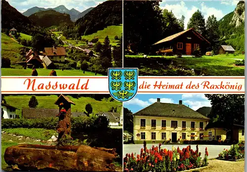 4416 - Naßwald , Heimat des Raxkönig , Hubners Gedenkstätte , Gasthof Oberhof - nicht gelaufen