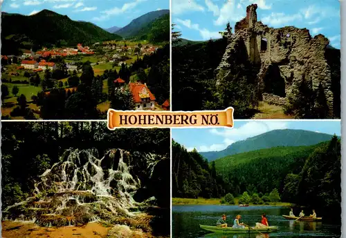 4466 - Hohenberg , Ruine , Kleiner Wasserfall Finsterholz , Hinterbergteich - nicht gelaufen