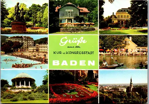 4470 - Baden bei Wien , Mehrbildkarte - nicht gelaufen