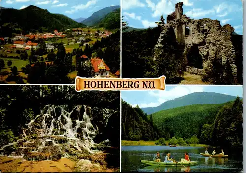 4477 - Hohenberg , Ruine , Kleiner Wasserfall Finsterholz , Hinterbergteich - nicht gelaufen