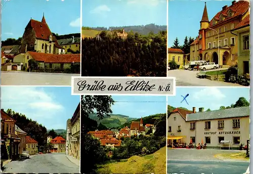 4499 - Edlitz , Gasthof Katzgraber , Mehrbildkarte - gelaufen 1971