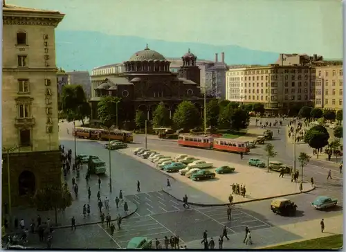 4511 - Sofia , Leninplatz , La place Lenine , Hotel Balkan - gelaufen