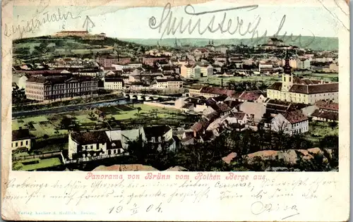 4528 - Czech , Brünn vom Rothen Berge aus , Panorama - gelaufen 1904