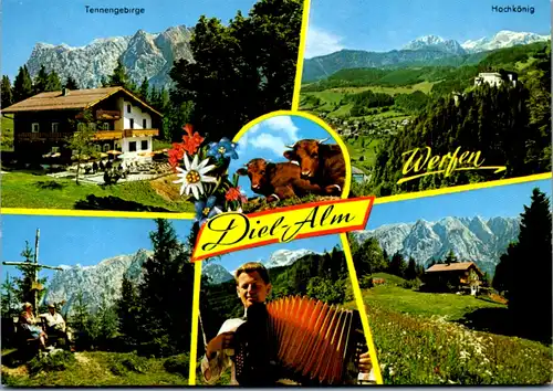 4552 - Salzburg - Werfen , Dielalm mit Tennengebirge , Hochkönig - nicht gelaufen