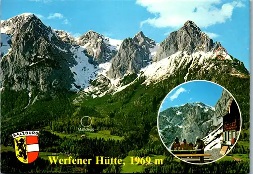 4586 - Salzburg - Werfener Hütte am Hochthron im Tennengebirge , Pfarrwerfen , Fieberhorn , Raucheck , Mandegg - nicht gelaufen