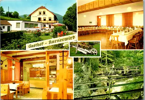 4606 - Niederösterreich - Muggendorf , Gasthaus Karnerwirt bei den Mirafällen - gelaufen