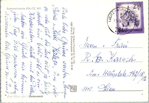 4618 - Niederösterreich - Edlitz , Sommerfrische , Panorama - gelaufen 1977