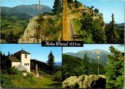 4639 - Niederösterreich - Hohe Wand , Große Kanzel gegen Schneeberg , Gedächtnis Kirche , Kleine Kanzel - nicht gelaufen