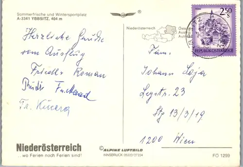 4654 - Niederösterreich - Ybbsitz , Sommerfrische , Panorama - gelaufen