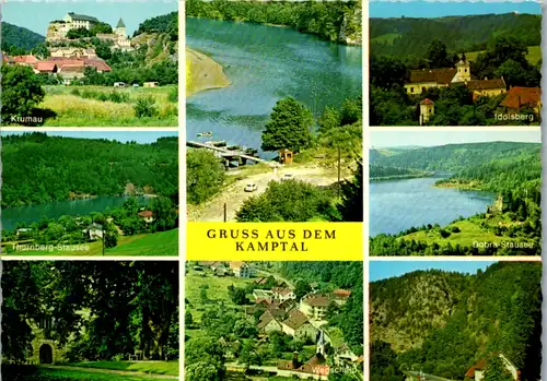 4658 - Niederösterreich - Gruß aus dem Kamptal , Krumau , Thurnberg Stausee , Wegscheid , Dobra , Idoldsberg - nicht gelaufen