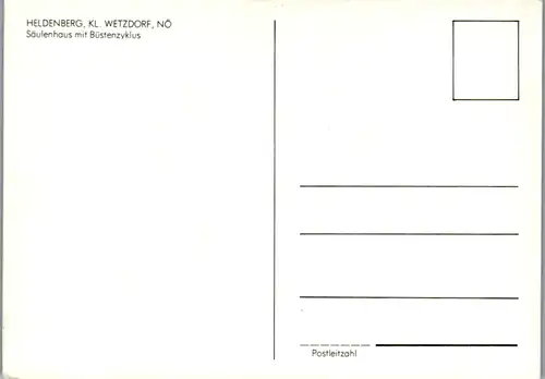 4668 - Niederösterreich - Klein Wetzdorf , Heldenberg , Säulenhaus mit Büstenzyklus - nicht gelaufen