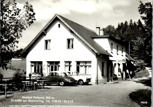 4702 - Niederösterreich - Klamm am Semmering , Gasthof Polleres , Auto - nicht gelaufen