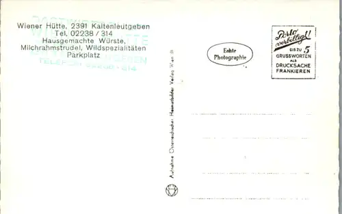 4704 - Niederösterreich - Kaltenleutgeben , Wiener Hütte , Mehrbildkarte - nicht gelaufen