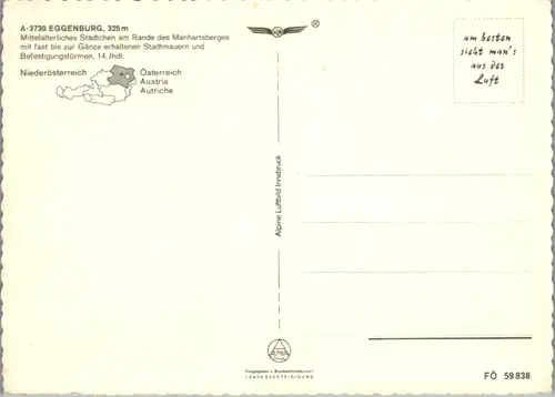 4723 - Niederösterreich , Eggenburg mit Stadtmauer , Panorama - nicht gelaufen