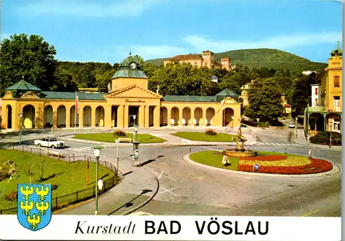 4744 - Niederösterreich , Bad Vöslau , Kurstadt , Badplatz Frimmelplatz , Thermalbad , Freiheitsbrunnen - nicht gelaufen