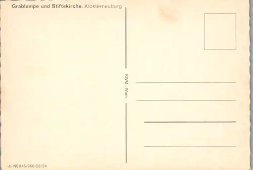 4758 - Niederösterreich , Klosterneuburg , Grablampe und Stiftskirche - nicht gelaufen