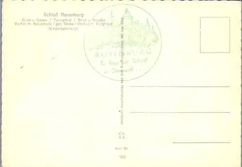 4768 - Niederösterreich , Rosenburg am Kamp , Schloß Rosenburg , Turnierhof , Balustrade , Stube , Bergfried , Kamptal - nicht gelaufen