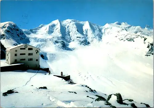 4778 - Schweiz - Diavolezzahütte mit Piz Palü und Bellavista - gelaufen 1974