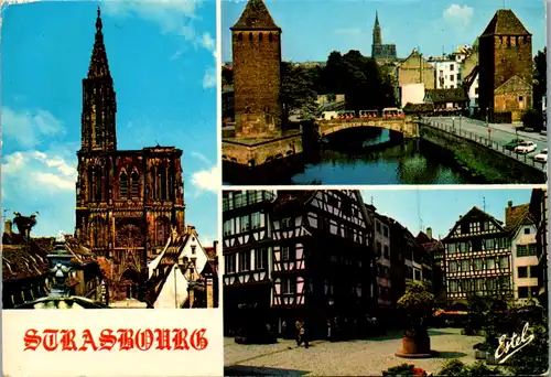 4784 - Frankreich - Strasbourg , Bas Rhin , Au Pays des Cigognes - gelaufen 1978