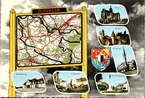 4785 - Frankreich - Moselle , Sarrebourg , Metz , Forbach , Thionville , St. Avold - gelaufen 1969