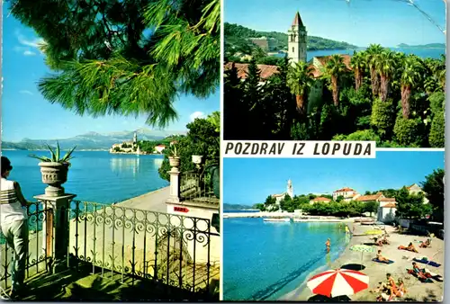 4790 - Jugoslawien - Kroatien , Lopud , Mehrbildkarte - gelaufen
