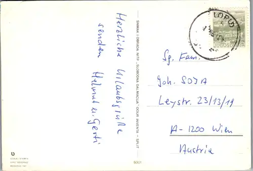 4790 - Jugoslawien - Kroatien , Lopud , Mehrbildkarte - gelaufen