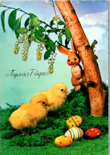 4794 - Frankreich - Joyeuses Paques , Frohe Ostern - gelaufen 1968