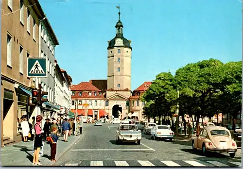 4821 - Deutschland - Ansbach , am Herrieder Tor , Auto , Straße - gelaufen 1977