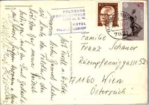 4823 - Deutschland - Feldberg , Hochschwarzwald , Seilbahn , Hotel Feldbergerhof , Bismarcksäule - gelaufen 1974