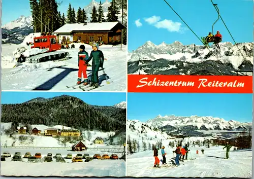 4831  - Steiermark , Pichl im Ennstal , Wintersport , Schlepplift , Sessellift , Pistenraupe - gelaufen 1983