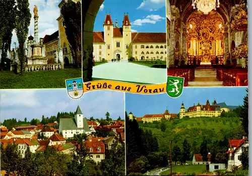 4840  - Steiermark , Vorau , Mariensäule , Stiftskirche , Stift - gelaufen 1977