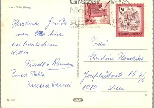 4853  - Steiermark , Graz , Schloßberg - gelaufen 1976