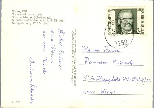 4860  - Steiermark , Vorau , Augustinen Chorherrenstift - gelaufen 1980