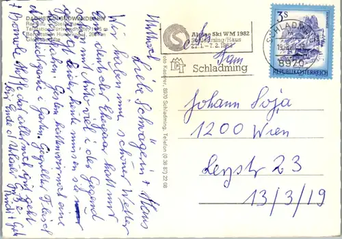 4868  - Steiermark , Ramsau , Dachstein Südwand , Südwandbahn , Talstation , Bergstation , Hunerkogel - gelaufen 1981