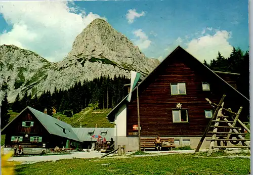 4906  - Steiermark , Admont , Oberst Klinke Hütte mit Admonter Kalbling , Gesäuse - nicht gelaufen