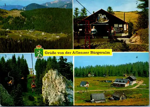 4916  - Steiermark , Aflenz , Aflenzer Bürgeralm , Liftbergstation , Schönleitenhaus , Sessellift , Gasthof Gollner - nicht gelaufen