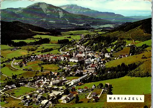 4939  - Steiermark , Mariazell mit Gemeindealpe und Ötscher , Panorama - nicht gelaufen