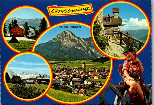 4963  - Steiermark , Gröbming , Steinerhaus gegen Tauern , Friedenskirchlein , Brünnerhütte , Stoderzinken - gelaufen 1976