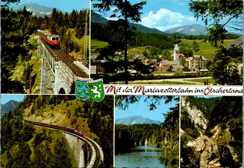 4968  - Steiermark , Mariazellerbahn , Kuhgrabenviadukt , Saugrabenviadukt , Stausee , Erlaufklause - gelaufen 1976