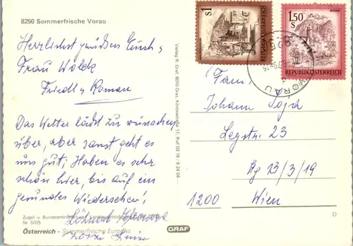 4985  - Steiermark , Vorau , Sommerfrische , Panorama - gelaufen 1979